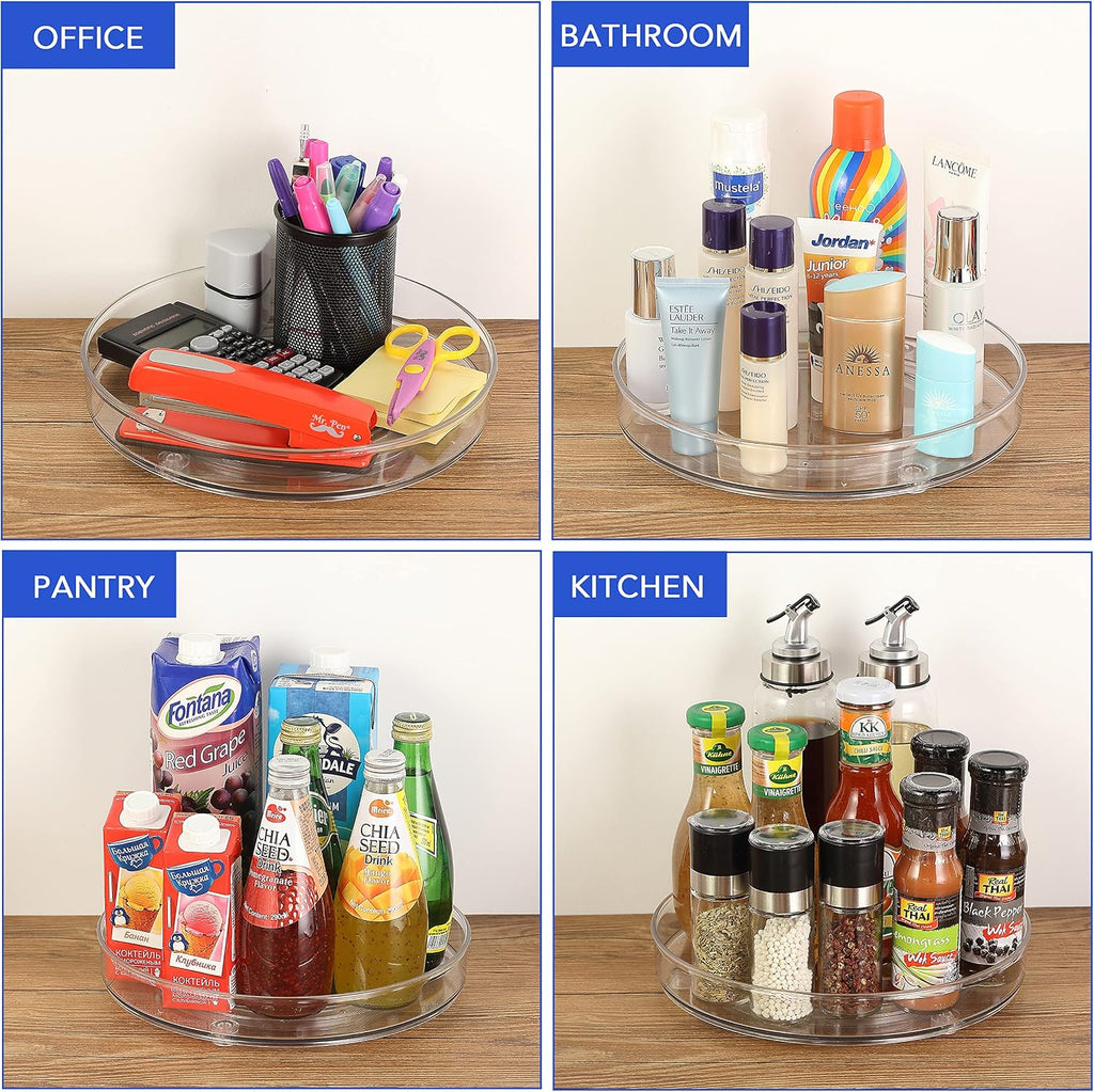 Spice Rack Organizer, 360 Degree Rotating Round Cabinet