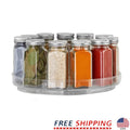 Clear Plastic Turntable Organizer 10 Inch Low Wall Modular Storage System Spice