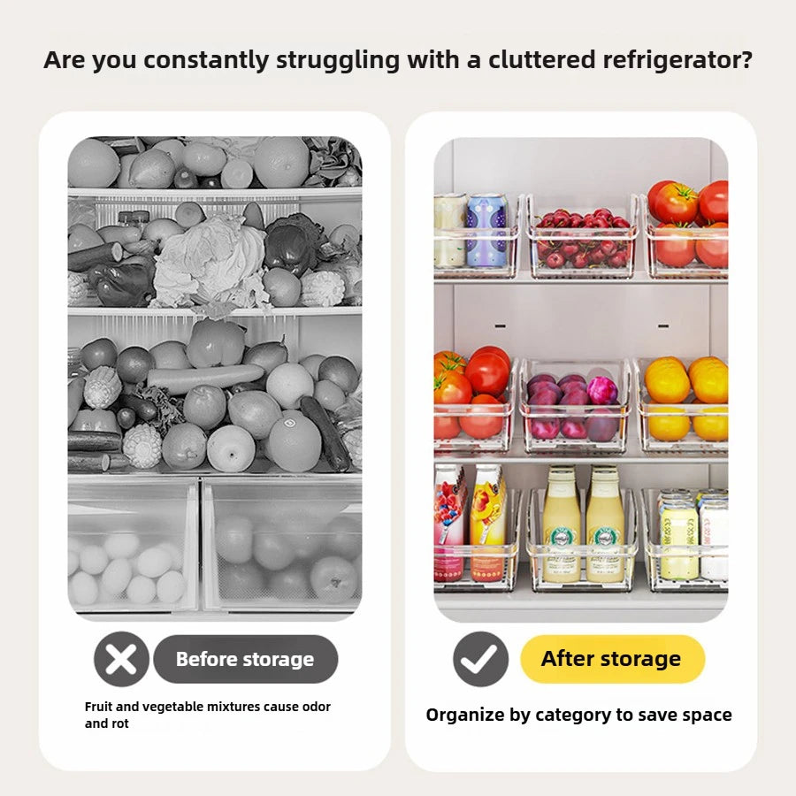 Clear Fridge Organizer, Refrigerator Organizer Bins ,Fridge Organizers and Storage Containers
