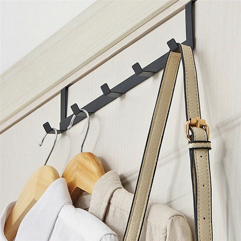 Hooks Over The Door 5 Hooks Home Key Hanging Storage Rack