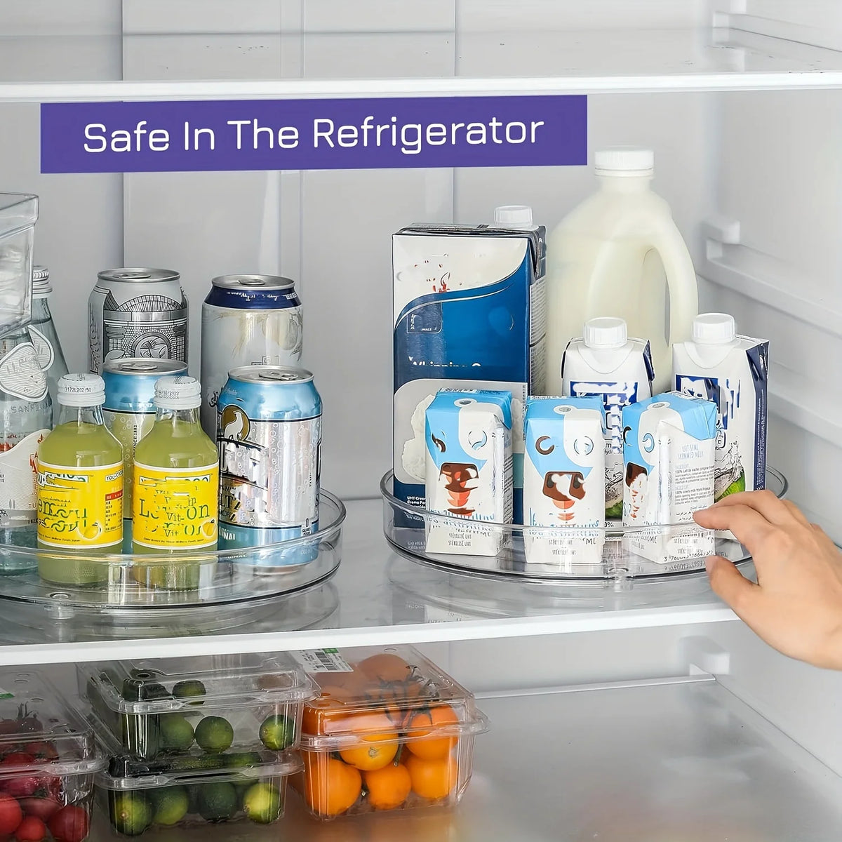 Spice Rack Organizer, 360 Degree Rotating Round Cabinet