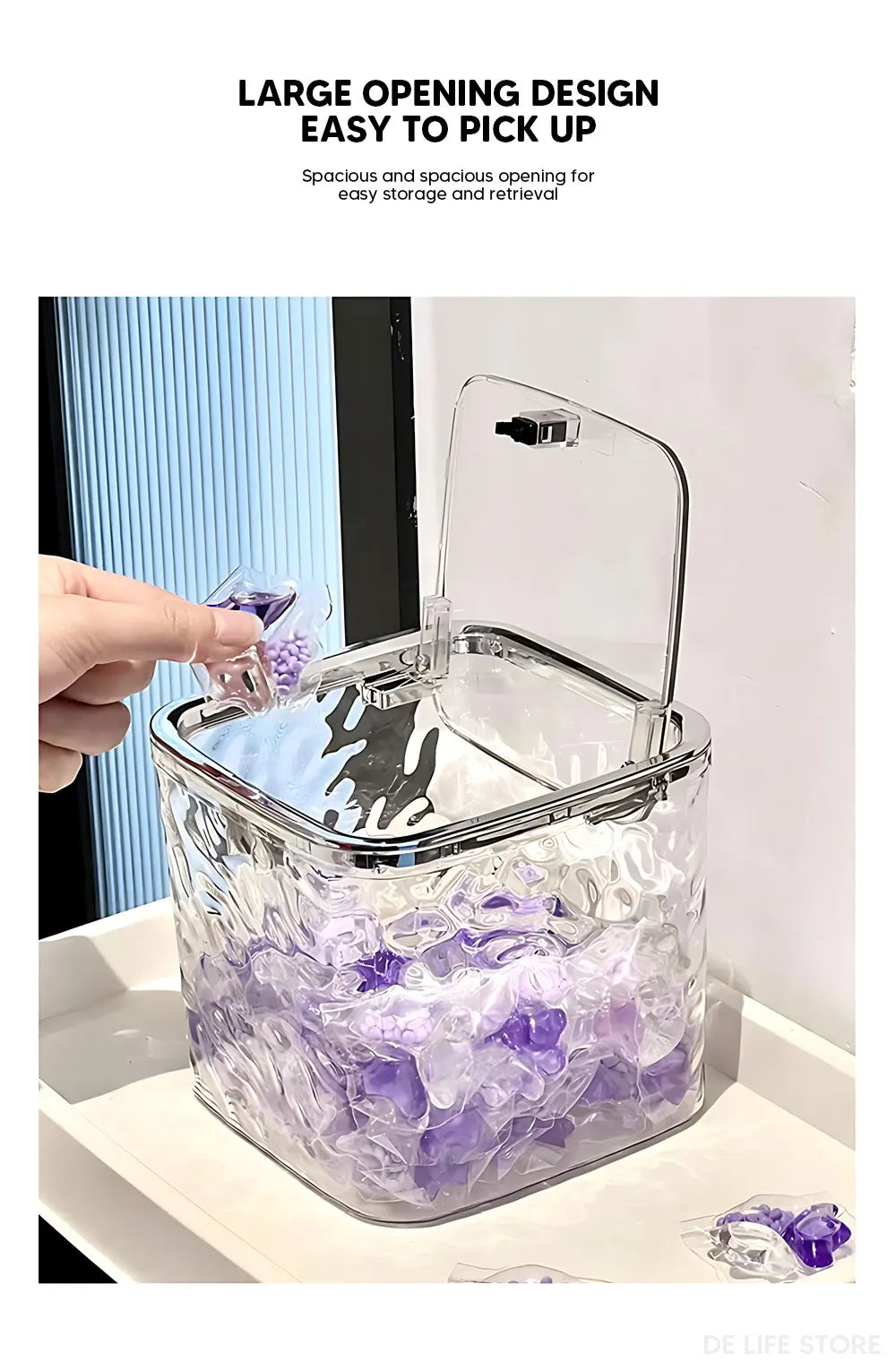 Laundry Powder Container With Lid Laundry Pods Organizer