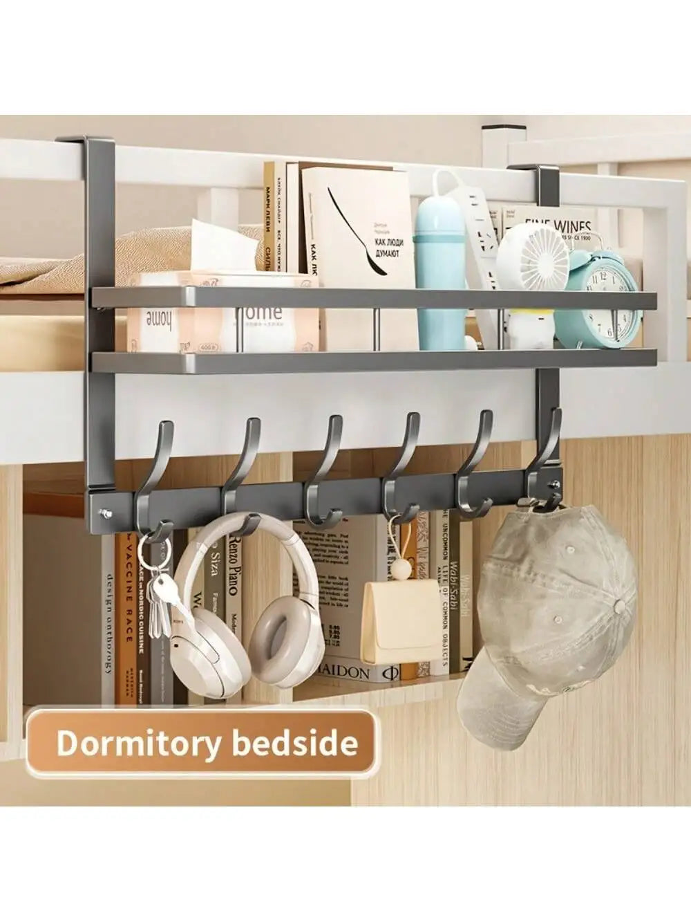 Easy-Install Over-The-Door Storage Rack - Multifunctional Metal Hooks for Bedroom