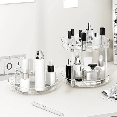1pc rotating cosmetics storage box dressing table desktop storage rack