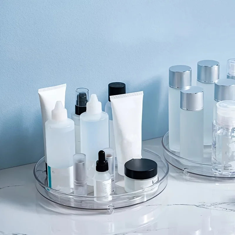 1pc rotating cosmetics storage box dressing table desktop storage rack