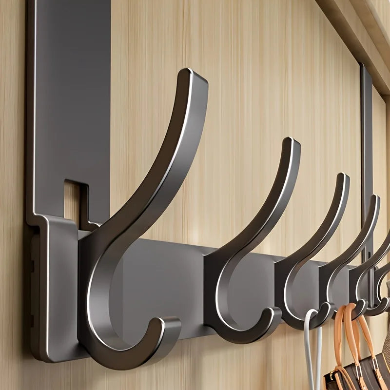 Over the Door Hook Rack Space Aluminum Coat Hanger