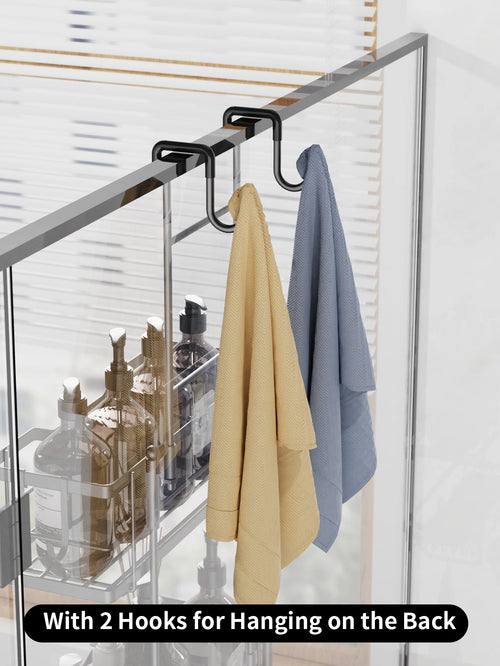 3-tier hanging shower caddy, large capacity hanging shower caddy