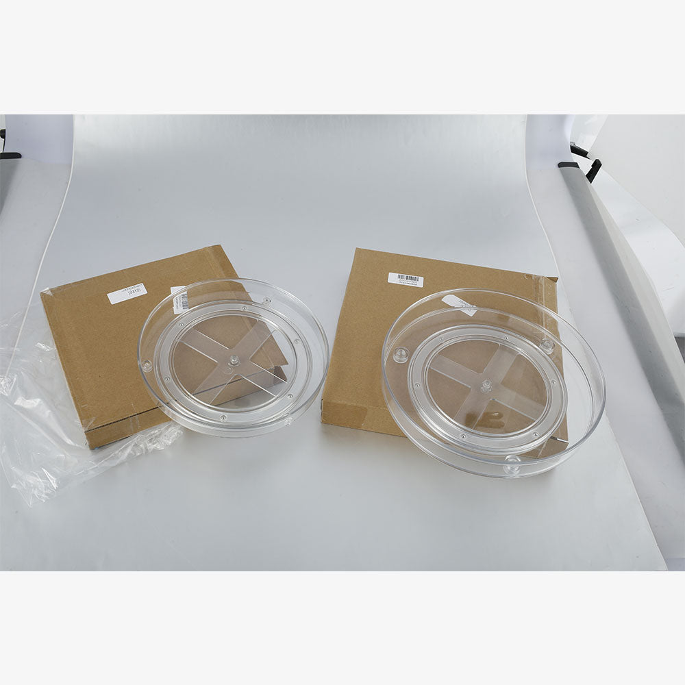 Turntable Organizer Multifunction Clear Rotating Storage Trays Plastic Kitchen Turntable Spice Rack Cosmetic Makeup Organizer