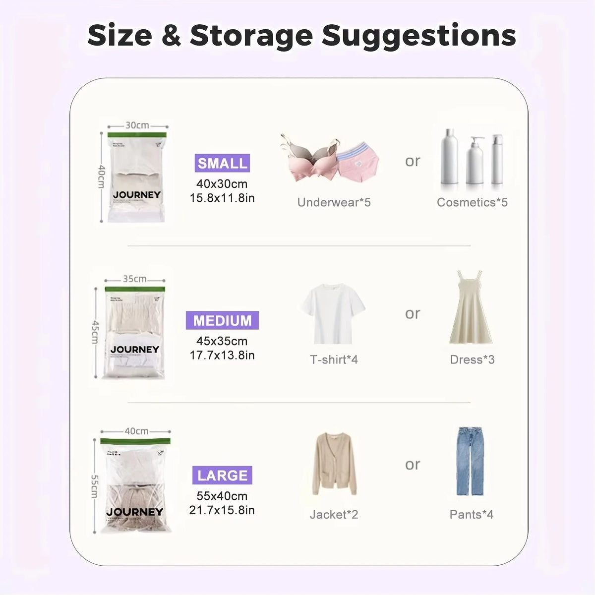 2pcs Vacuum Storage Bags, Hand-Rolled Travel Vacuum Storage Bags For Towels, Socks, Clothes, More , No Pump Needed