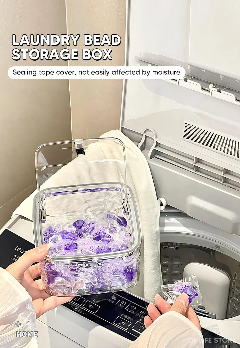 Laundry Powder Container With Lid Laundry Pods Organizer