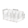 Clear Kitchen Storage Box with Detachable Dividers, Cabinet Caddy Holder
