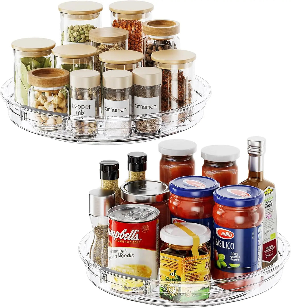 Edge Rotating Spice Organizer for Fridge, Kitchen, Pantry, Bathroom