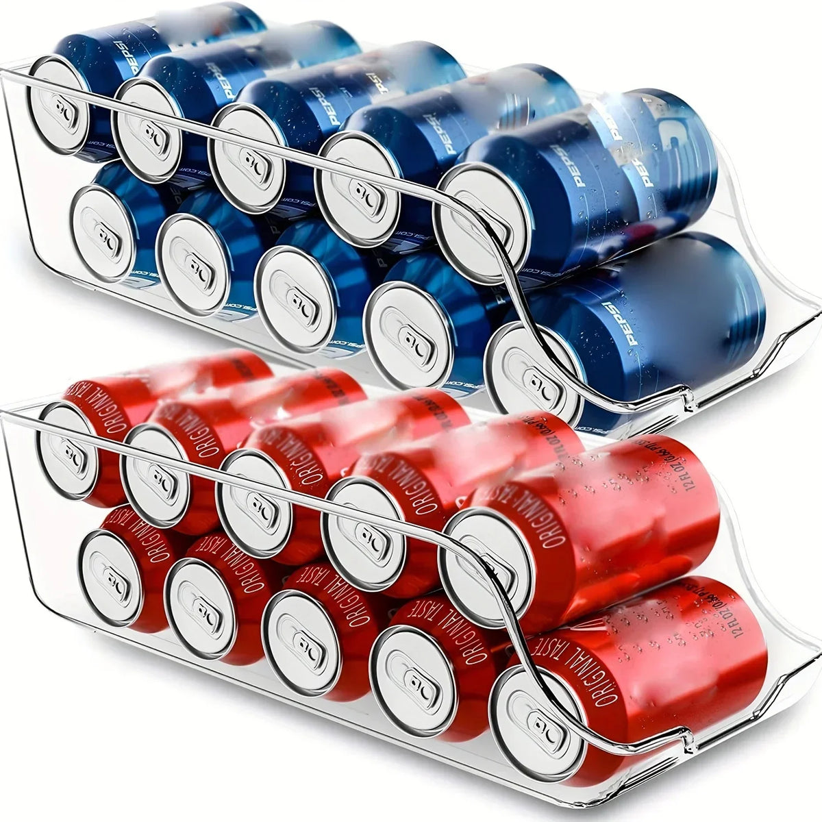 Refrigerator Organizer Bins Soda Cans Dispenser Bins Can