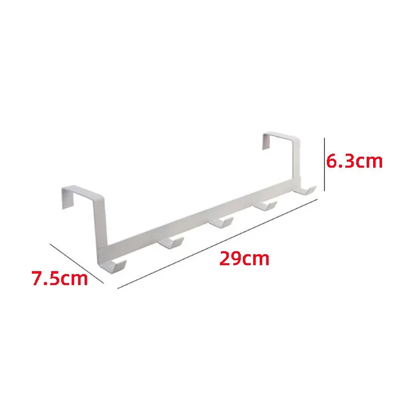 Hooks Over The Door 5 Hooks Home Key Hanging Storage Rack