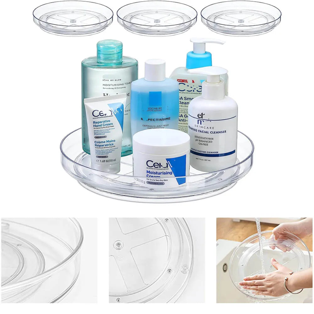 Spice Rack Organizer, 360 Degree Rotating Round Cabinet