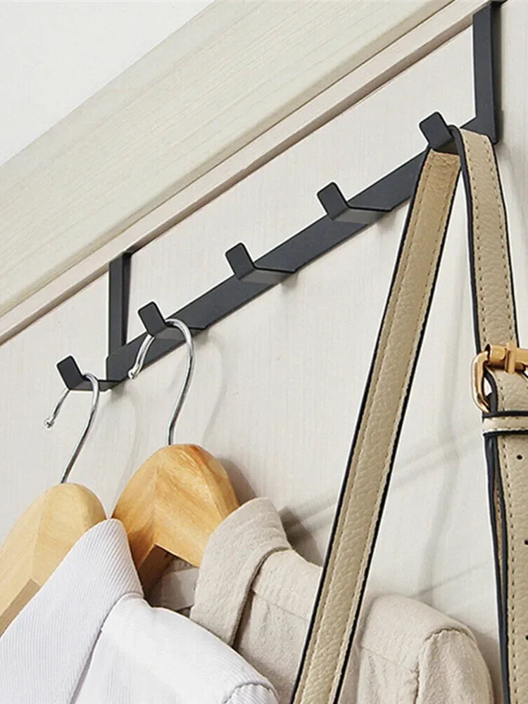 Hooks Over The Door 5 Hooks Home Key Hanging Storage Rack