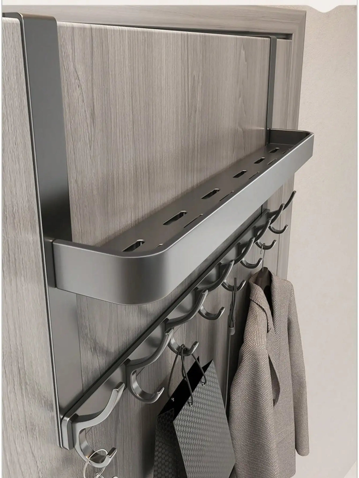 Easy-Install Over-The-Door Storage Rack - Multifunctional Metal Hooks for Bedroom