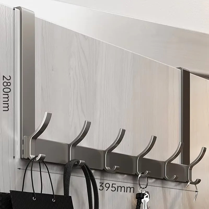 Over the Door Hook Rack Space Aluminum Coat Hanger
