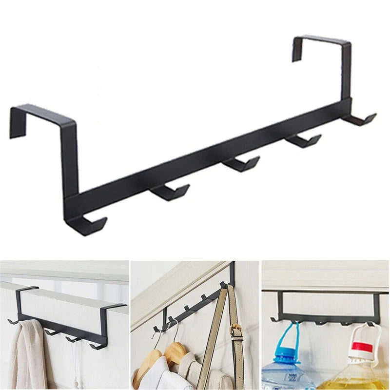 Hooks Over The Door 5 Hooks Home Key Hanging Storage Rack