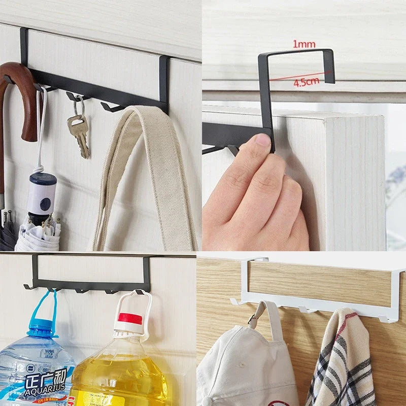 Hooks Over The Door 5 Hooks Home Key Hanging Storage Rack