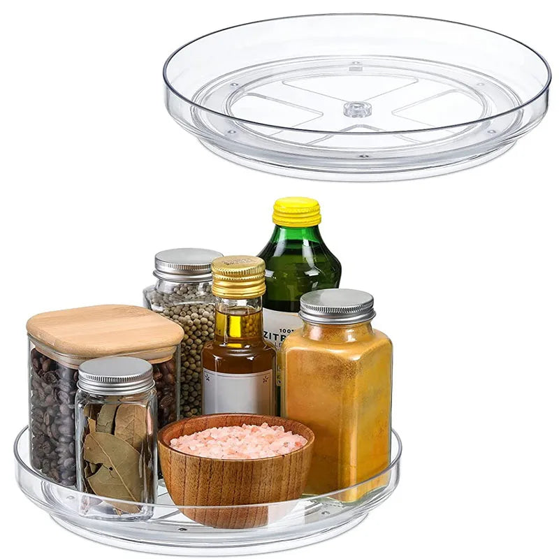 Spice Rack Organizer, 360 Degree Rotating Round Cabinet