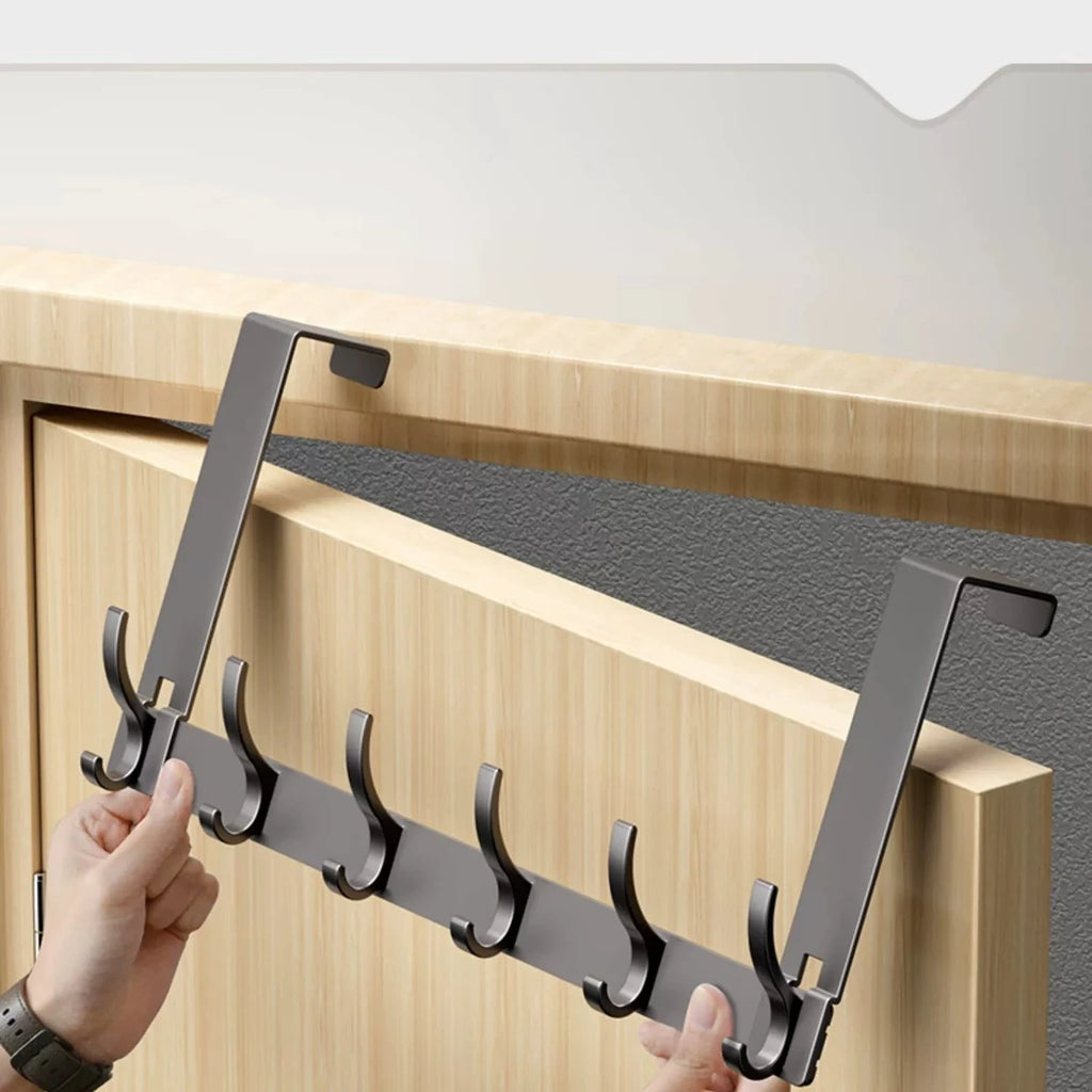 Over the Door Hook Rack Space Aluminum Coat Hanger
