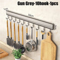 Kitchen Storage Rack Aluminum Alloy Hook Rack Wall