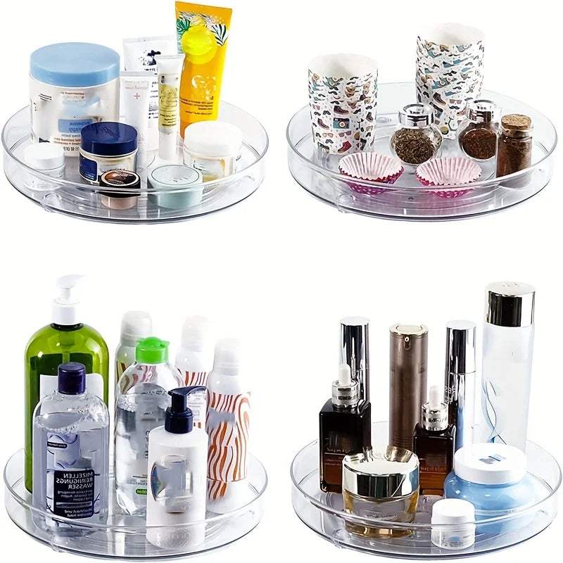 Spice Rack Organizer, 360 Degree Rotating Round Cabinet