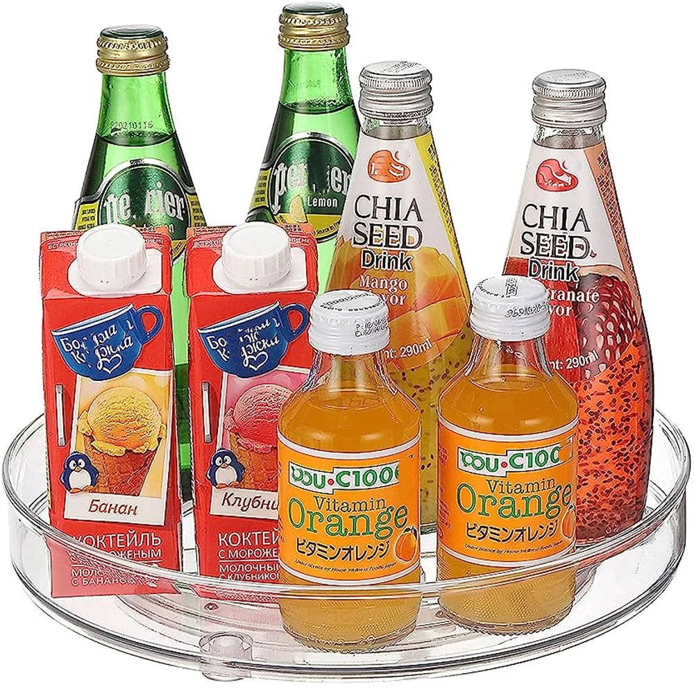 Spice Rack Organizer, 360 Degree Rotating Round Cabinet