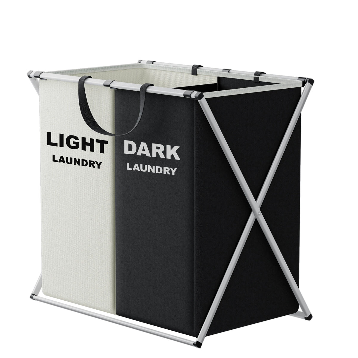 Large Laundry Hamper 3 Sections Divided Laundry Basket